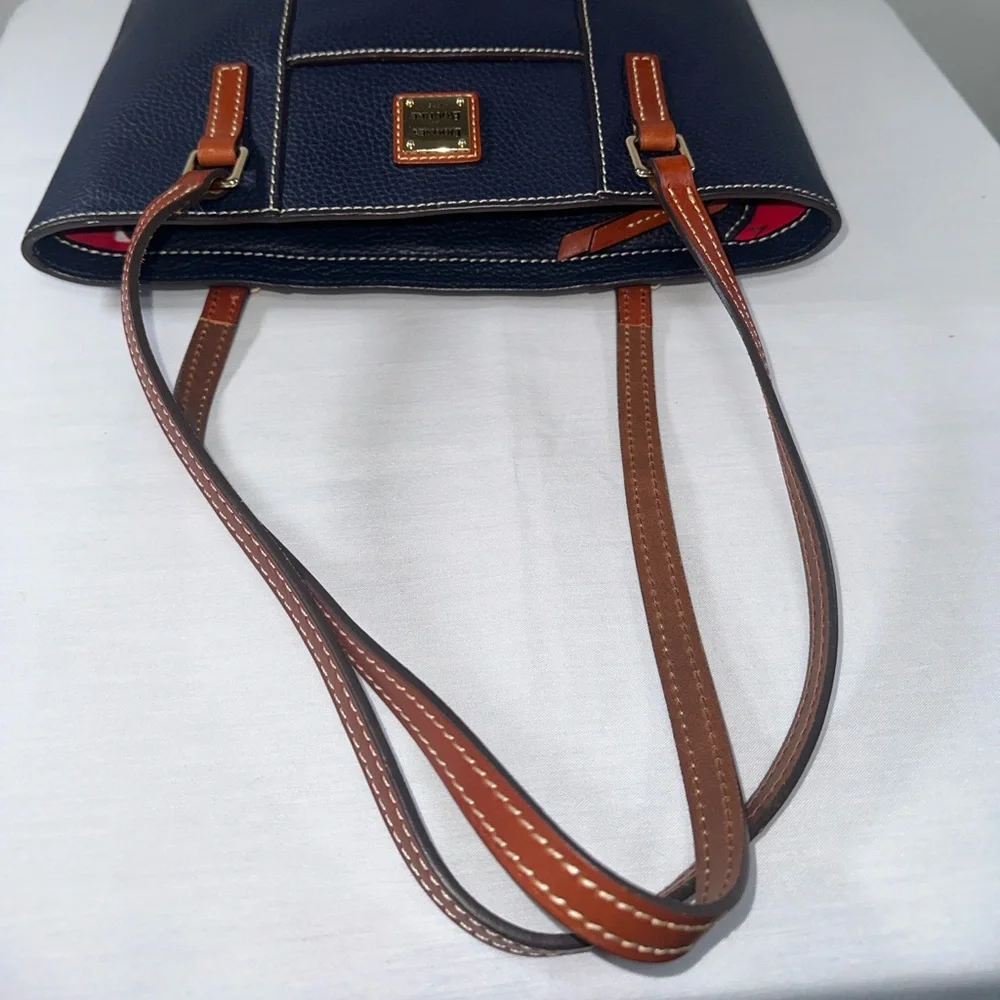 Dooney & Bourke Lexington Small Tote Midnight Blue Navy Pebble Leather Shopper